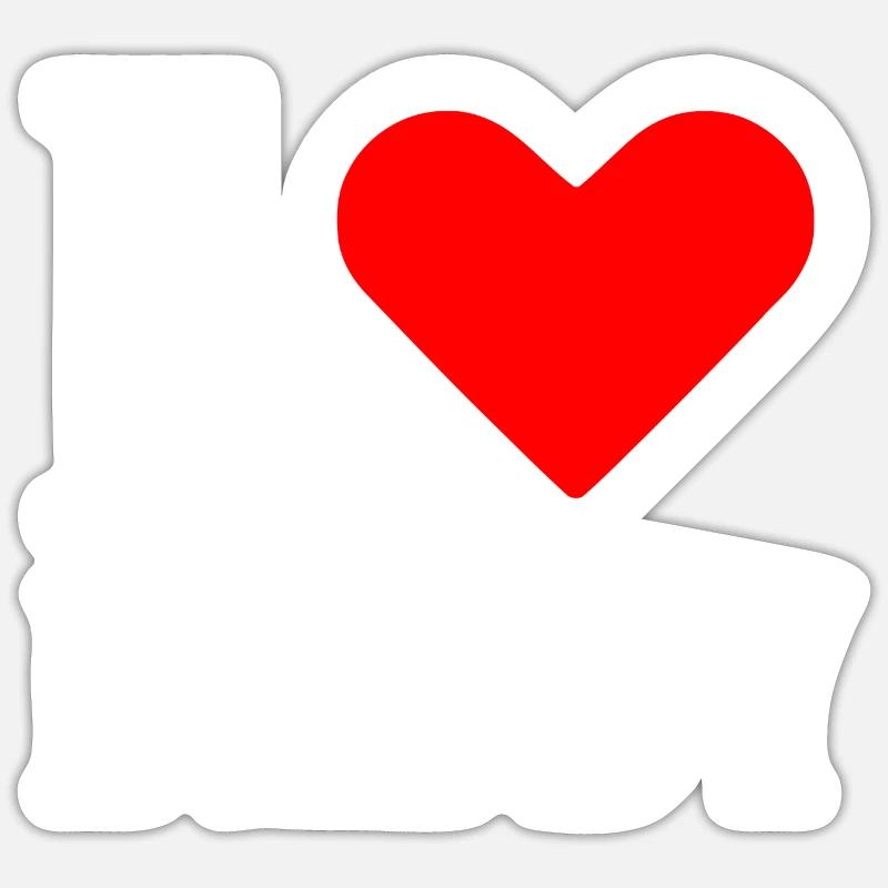 I love daddy - Sticker size S (10 x 10 cm) - white matte