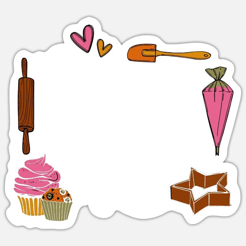Baking Baker Baker Bakery Confectionery Cake Sticker size S (10 x 10 cm)