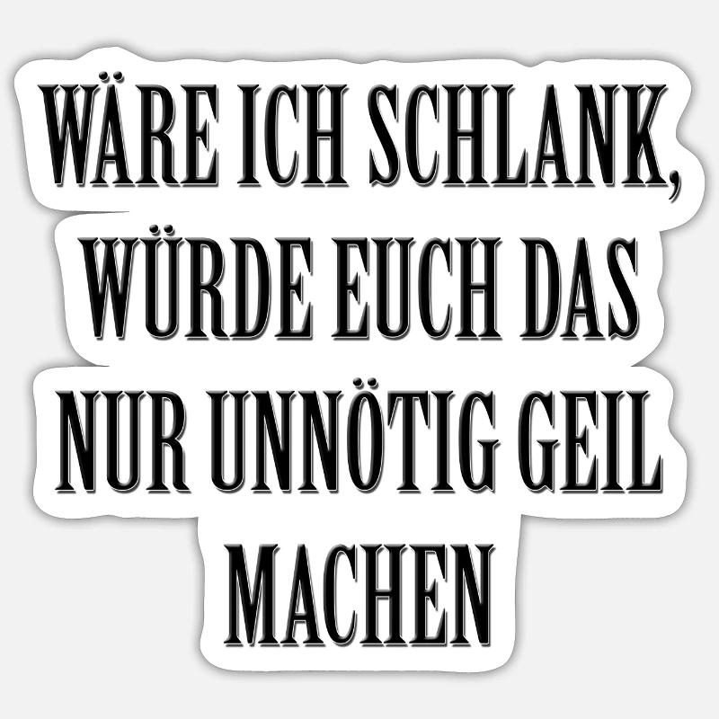 Schlank Sticker Größe S (10 x 10 cm)