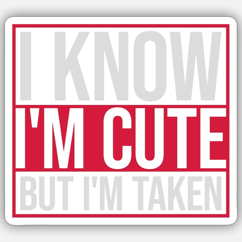 citation mignonne mais prise - Sticker taille S (10 x 10 cm) - blanc mat