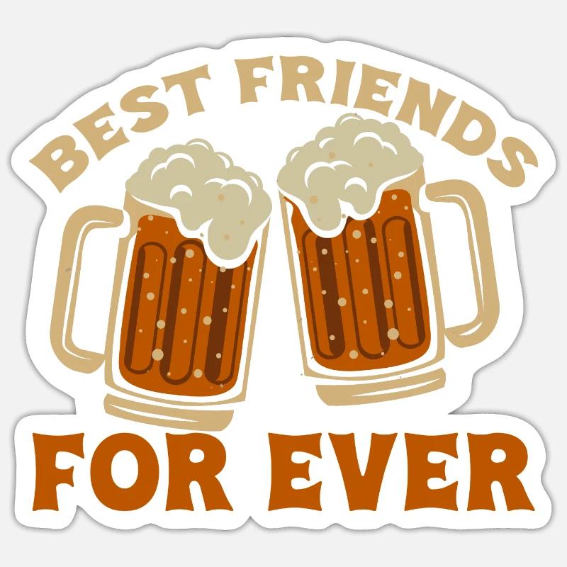 Bier - Sticker Größe S (10 x 10 cm) - Mattweiß