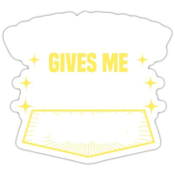 Creme Caramel Gives Me Teacher Powers Funny - Sticker size S (10 x 10 cm) - white matte - Front