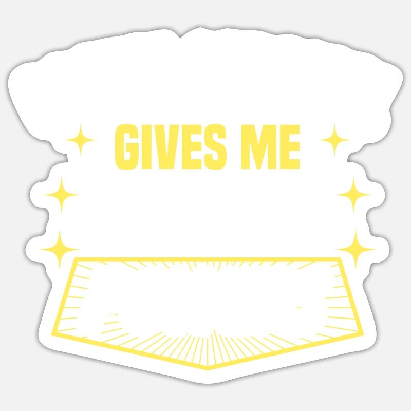 Creme Caramel Gives Me Teacher Powers Funny Sticker size S (10 x 10 cm)