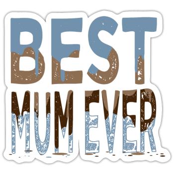 bday adoption mother one family one team love - Sticker size S (10 x 10 cm) - white matte - Front