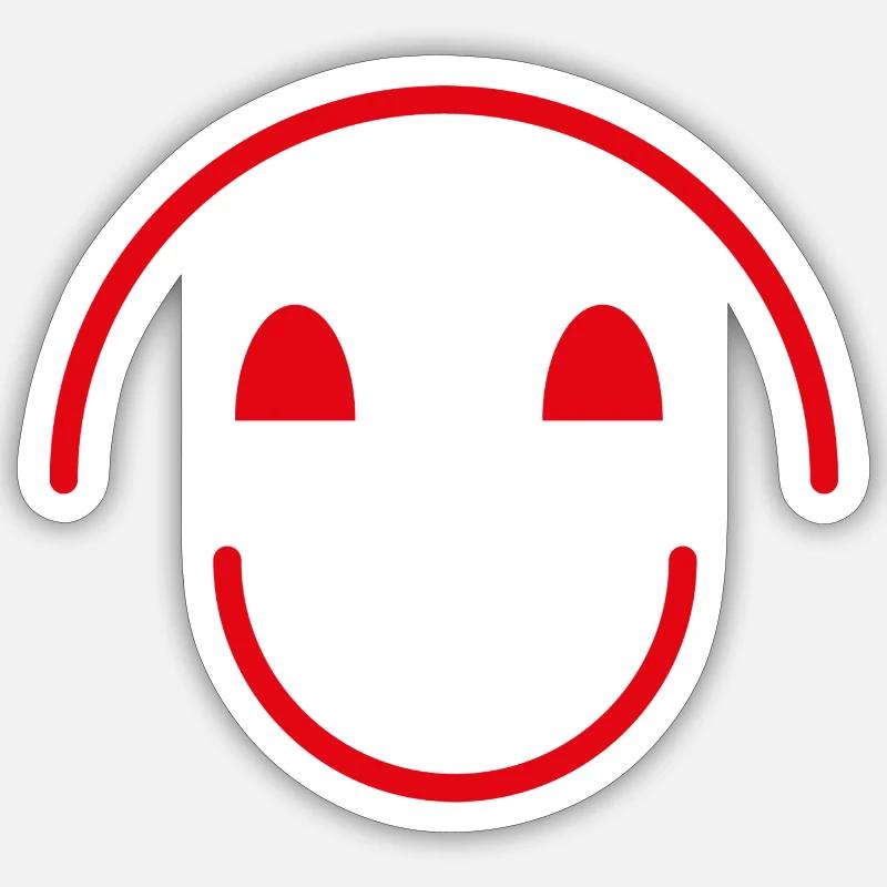 Smile-rot Sticker Größe S (10 x 10 cm)