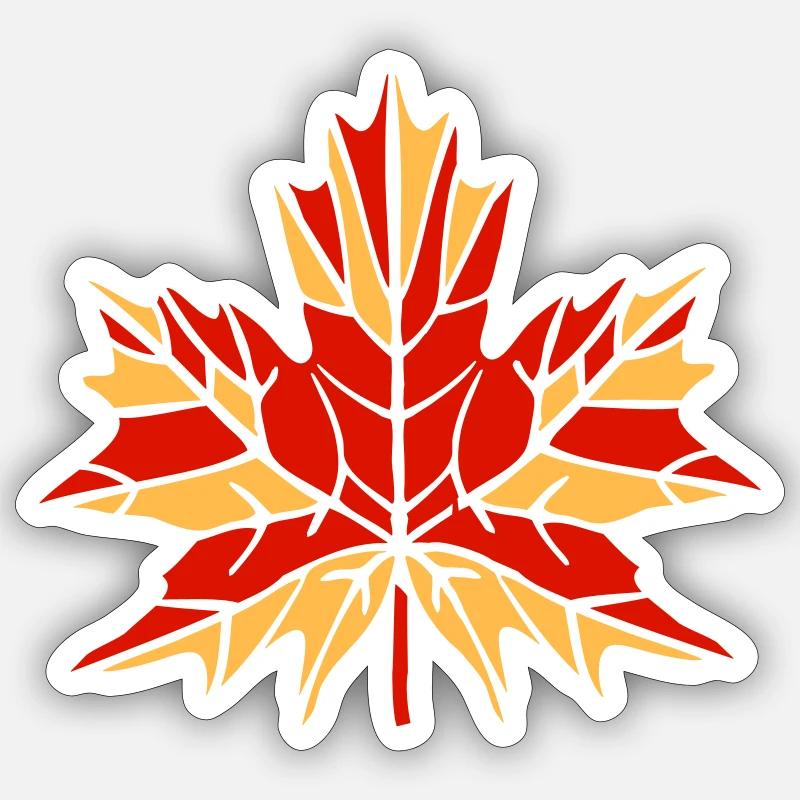 Autumn leaf Sticker size S (10 x 10 cm)