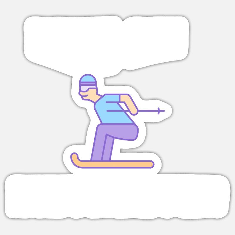 Bester Ski Lehrer Beste Ski Lehrerin Sticker Größe S (10 x 10 cm)