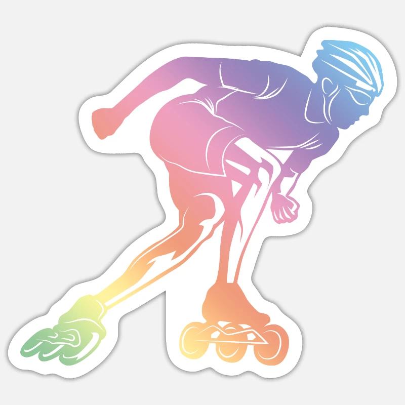 Inline Skates Silhoette Sticker Größe S (10 x 10 cm)