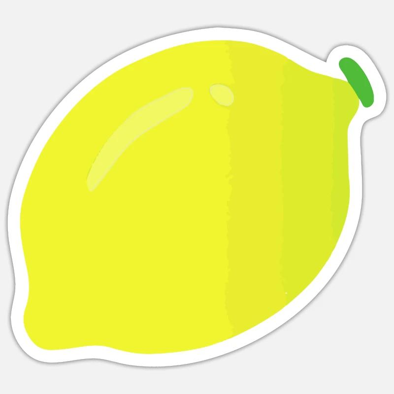 Lemon Illustration Gift Idea - Sticker size S (10 x 10 cm) - white matte