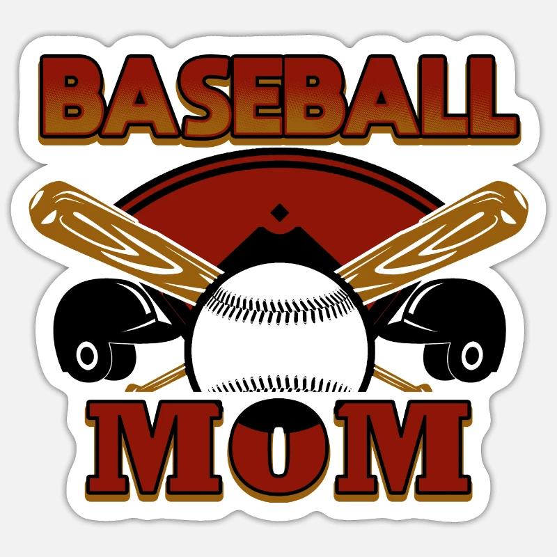 Baseball Mutter Sticker Größe S (10 x 10 cm)