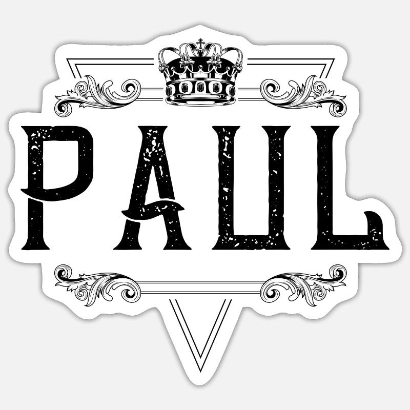 Paul Name - Sticker size S (10 x 10 cm) - white matte