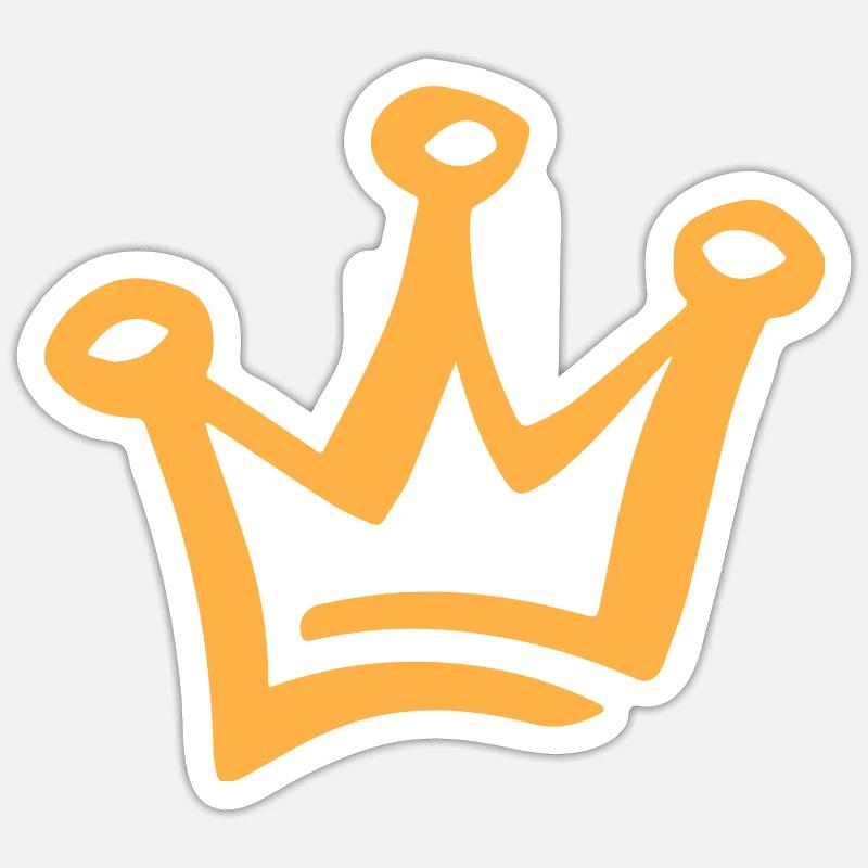 Crown hand-drawn Sticker size S (10 x 10 cm)