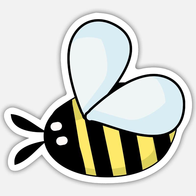 Doodle Bee Sticker size S (10 x 10 cm)