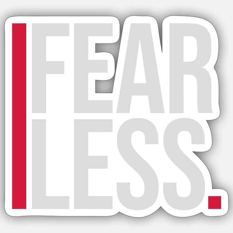 Conception de citation de texte intrépide Sticker taille S (10 x 10 cm)