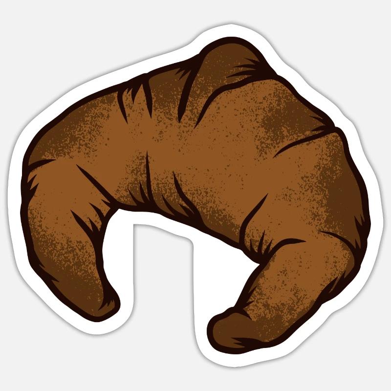 Croissant - Sticker Größe S (10 x 10 cm) - Mattweiß