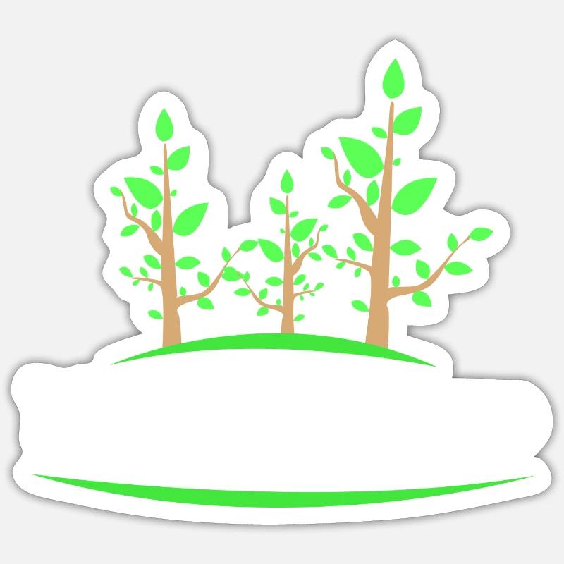 100% nature - Sticker size S (10 x 10 cm) - white matte