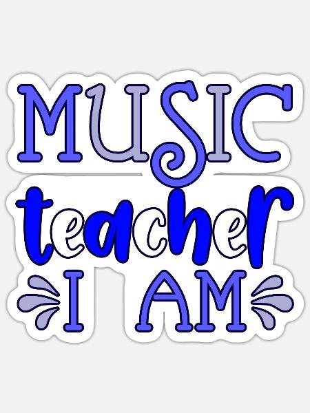 Musiklehrer Ich bin - Sticker Größe S (10 x 10 cm) - Mattweiß