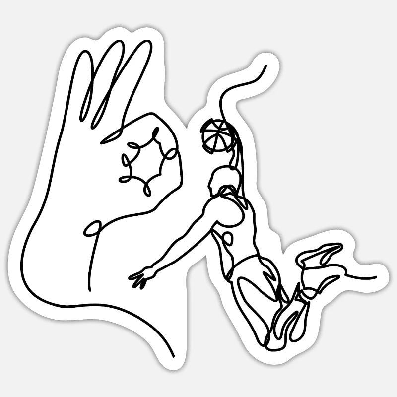 Slam dunk - Sticker Größe S (10 x 10 cm) - Mattweiß
