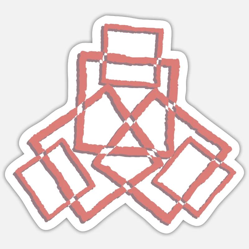 Abstract Geo - Sticker size S (10 x 10 cm) - white matte
