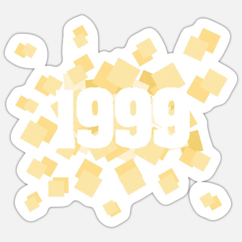 Geboren 1999 - Sticker Größe S (10 x 10 cm) - Mattweiß