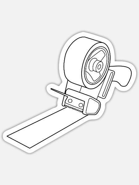 onlineshop paketbandabroller versandhandel - Sticker Größe S (10 x 10 cm) - Mattweiß