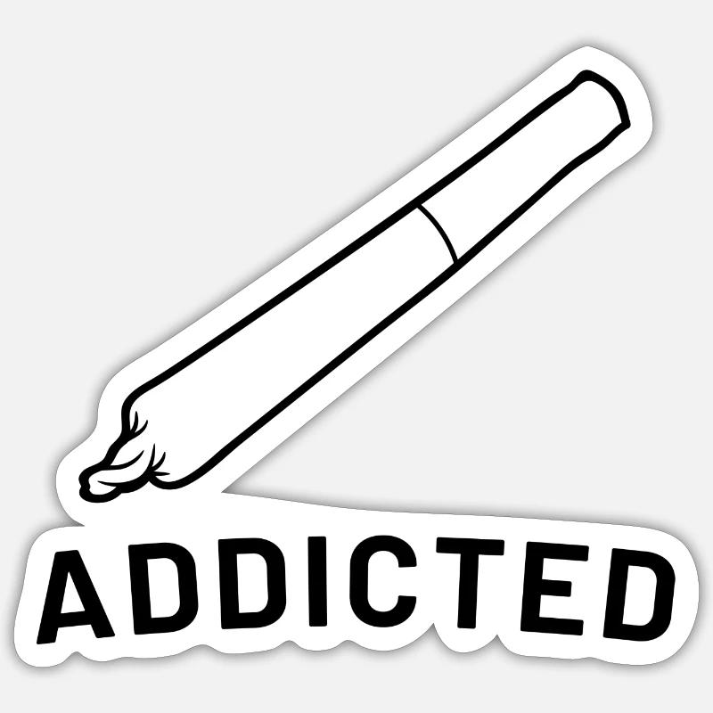 Joint Addicted Sticker Größe S (10 x 10 cm)