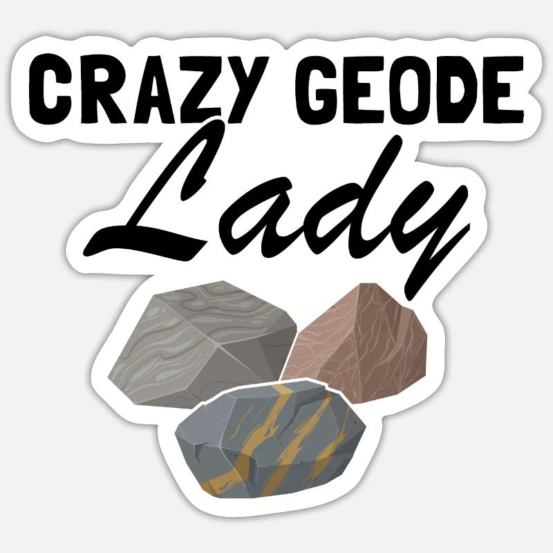 Recherche sur les roches et conception de roches à quartz Sticker taille S (10 x 10 cm)