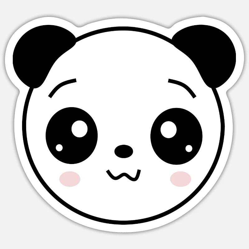 Panda Panda Bear Bear Bear Face Eyes cute Sticker size S (10 x 10 cm)