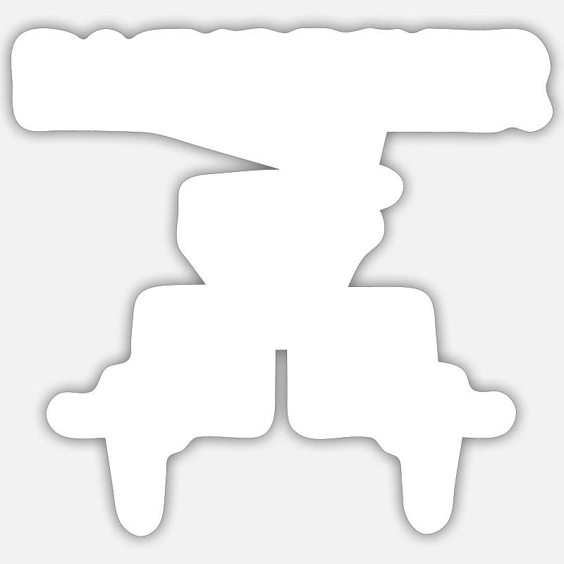 Dachdecker mit Herz Sticker Größe S (10 x 10 cm)
