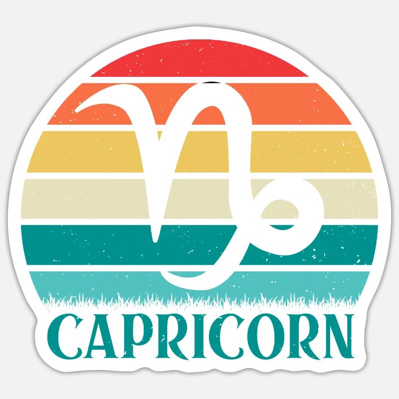 capricorn - Sticker taille S (10 x 10 cm) - blanc mat