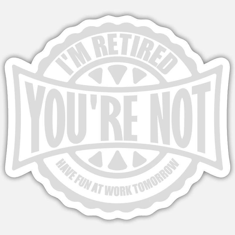 Amusez-vous au travail - Sticker taille S (10 x 10 cm) - blanc mat
