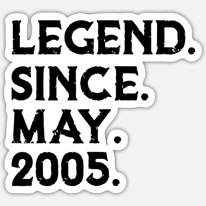 Legend may - Sticker size S (10 x 10 cm) - white matte