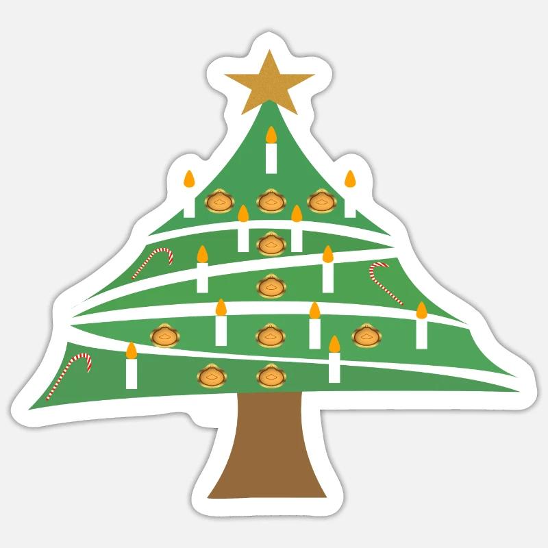 Weihnachtsbaum Sticker Größe S (10 x 10 cm)
