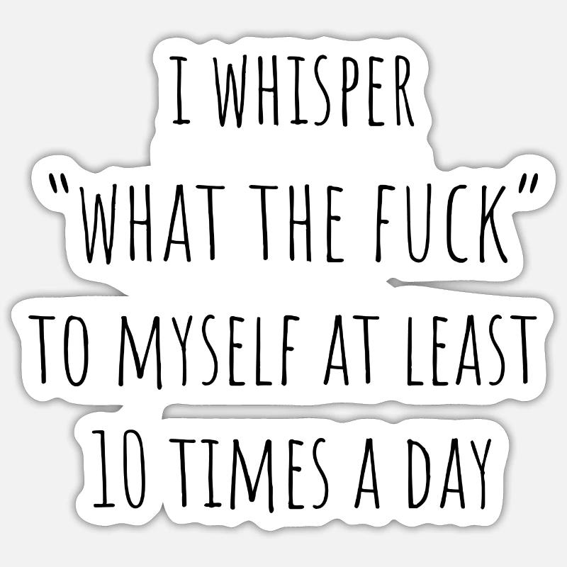 Flüstern Sticker Größe S (10 x 10 cm)