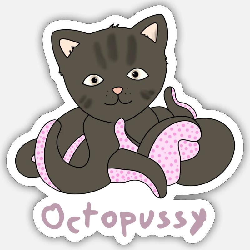 Octopussy - Sticker size S (10 x 10 cm) - white matte