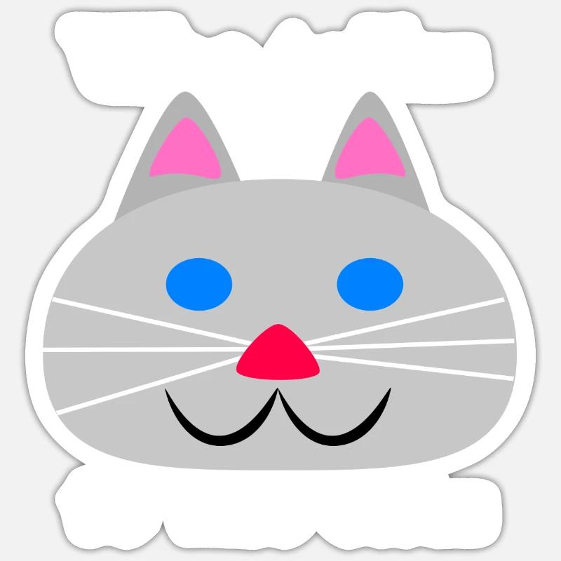 Qui parle aux chats - Sticker taille S (10 x 10 cm) - blanc mat