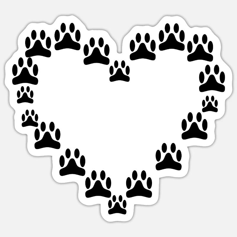 My therapist has paws - Sticker size S (10 x 10 cm) - white matte
