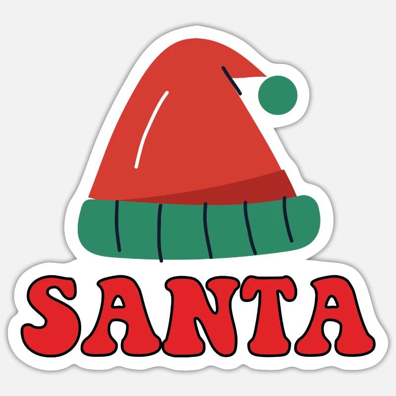 Santa - Sticker size S (10 x 10 cm) - white matte