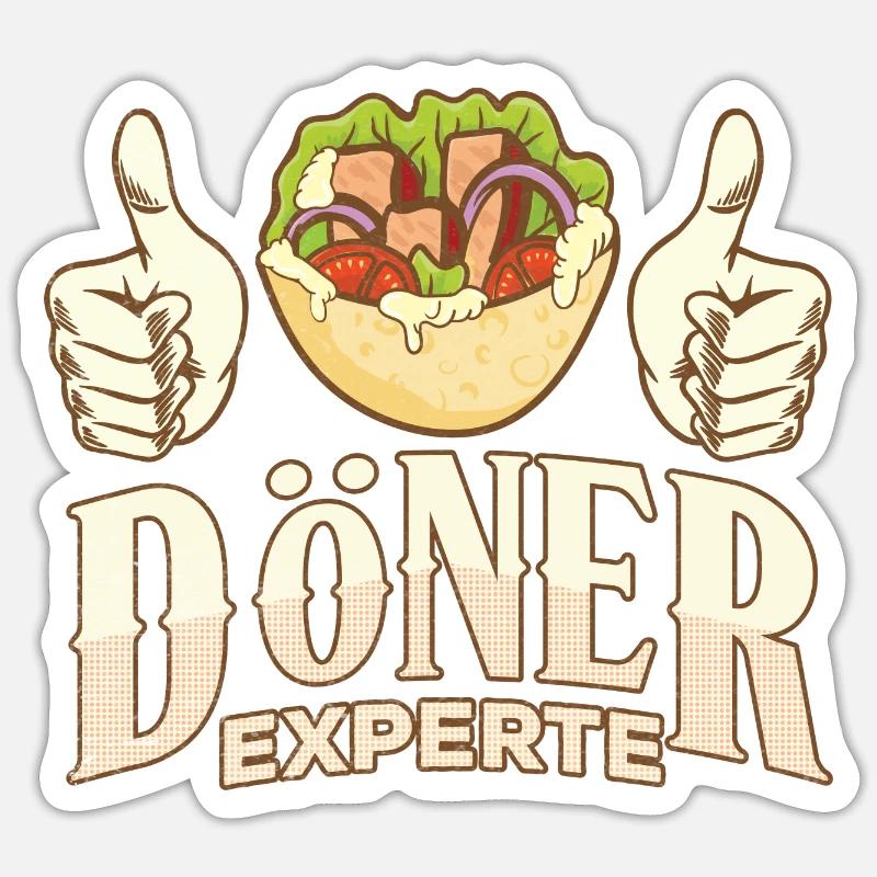 Döner Experte Sticker Größe S (10 x 10 cm)