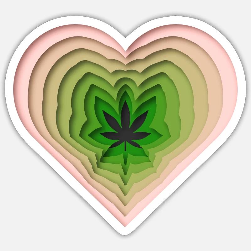 Liebe Gras Sticker Größe S (10 x 10 cm)