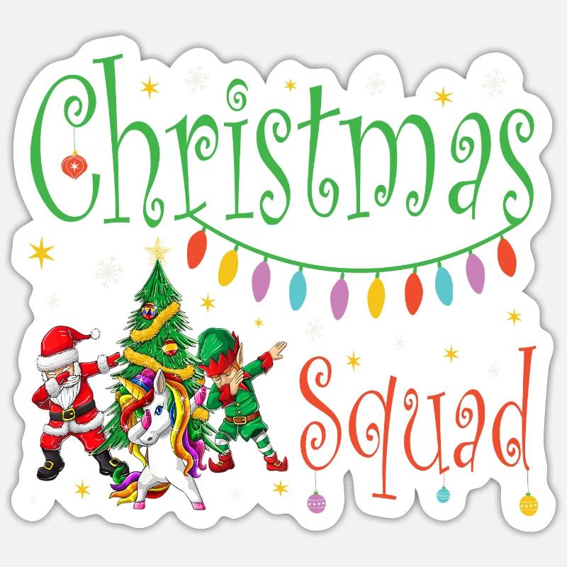 Équipe de Noël - Sticker taille S (10 x 10 cm) - blanc mat