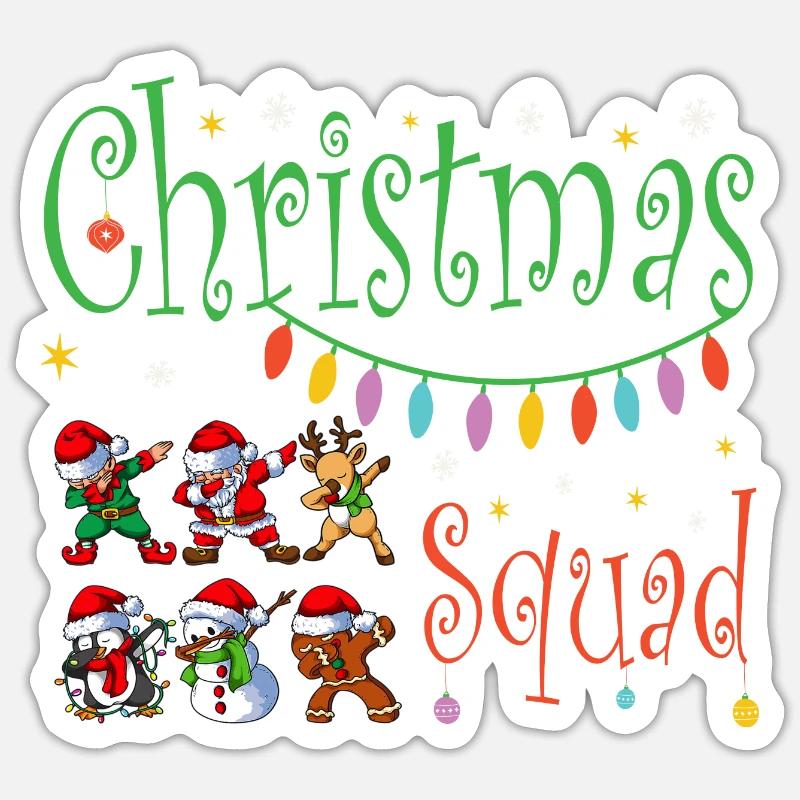 Équipe de Noël Sticker taille S (10 x 10 cm)