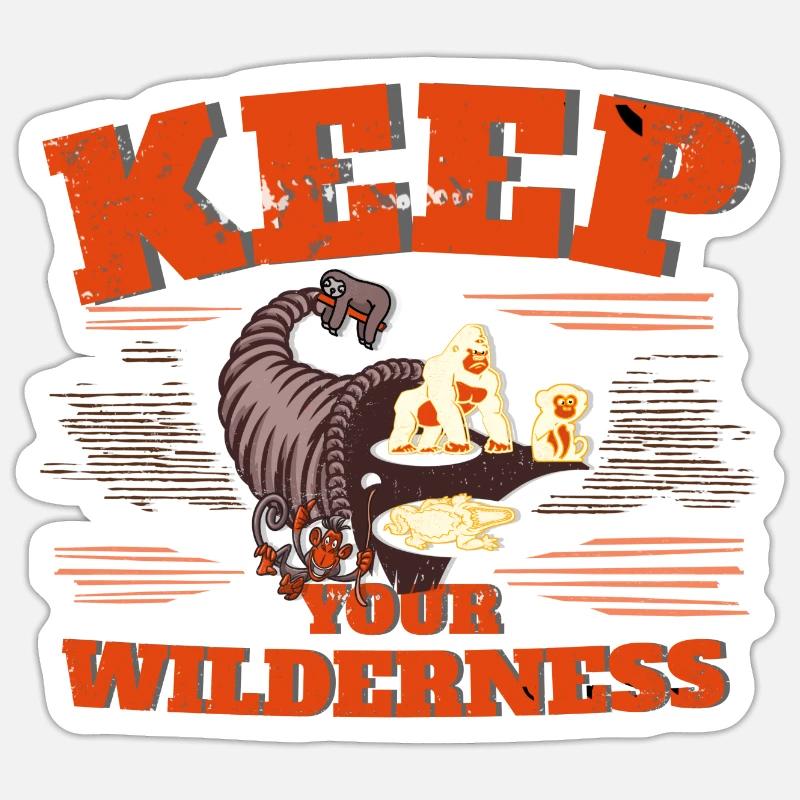 Faune - Sauvage - Sticker taille S (10 x 10 cm) - blanc mat