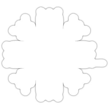 Schneeflocke - Sticker Größe S (10 x 10 cm) - Mattweiß - Vorne