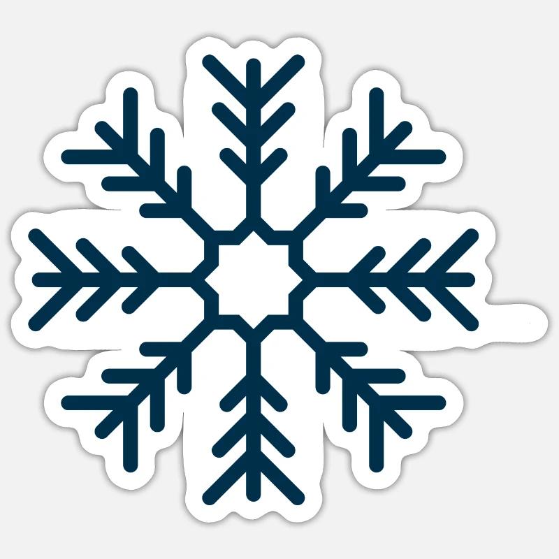 Flocon de neige Sticker taille S (10 x 10 cm)