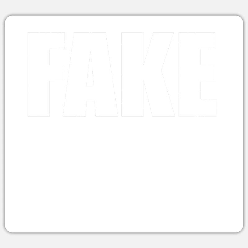 Fausses nouvelles - Sticker taille S (10 x 10 cm) - blanc mat