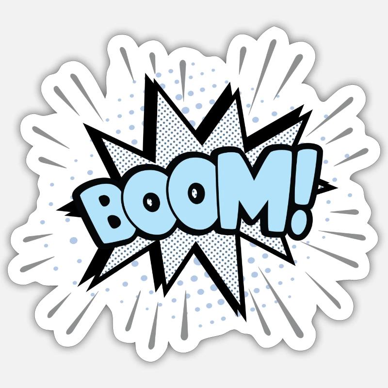 Boom blue - Sticker size S (10 x 10 cm) - white matte