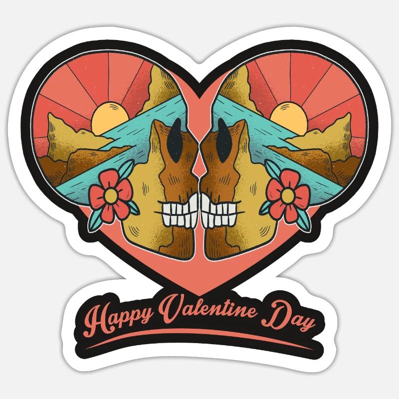 Joyeuse Saint-Valentin Sticker taille S (10 x 10 cm)