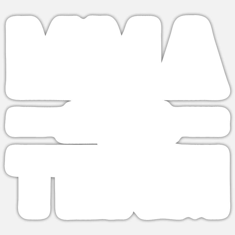 Mma Team - Sticker size S (10 x 10 cm) - white matte