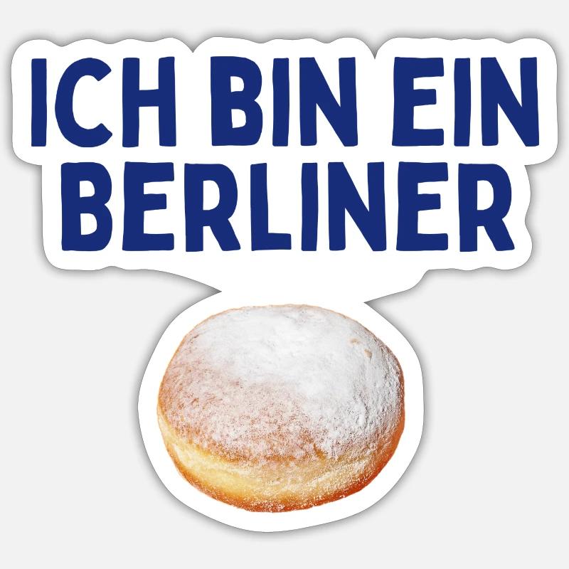 Ich bin ein Berliner Design Sticker Größe S (10 x 10 cm)